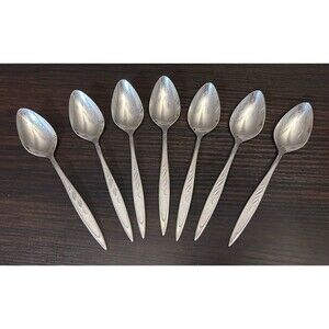 7 Demi Demitasse Spoons Oneida ROYAL HARVEST Wm A Rogers Premier Stainless LOT